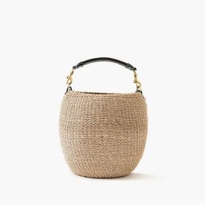 Clare V Pot de Miel with Box Chain Crossbody Strap in Gold